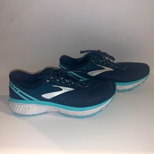 Brooks Ghost Navy Blue Running Shoes Sneakers 10.5